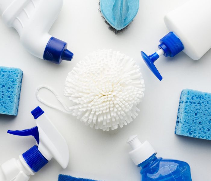 cleaning-products-high-angle-view